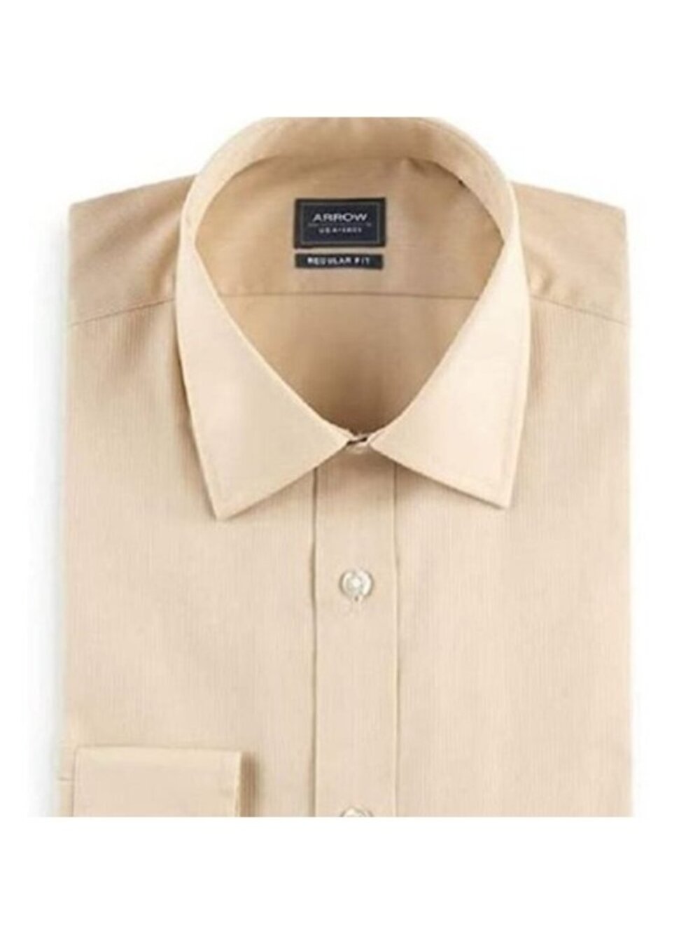 Arrow 1851 Reg-Fit Solid Textured Dress Shirt, 15'-15.5" Neck, 32"-33" Sleeve,